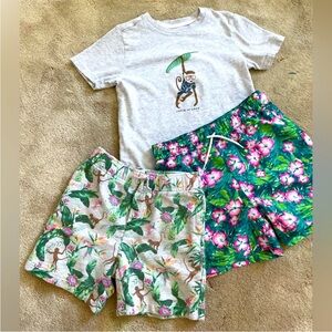 Janie and Jack boys shorts and shirt and O’Neill rash guard size 6. 3 pieces.